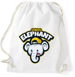printfashion scared elephant - Sportzsák, Tornazsák - Fehér (5135978)