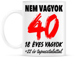 printfashion Nem vagyok 40! - Bögre - Fehér (993567)