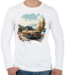 printfashion SUV a hegyekben - Férfi hosszú ujjú póló - Fehér (14021167)