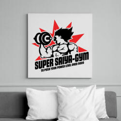 printfashion Super Saiyan Gym - Vászonkép - Fehér (6626467)