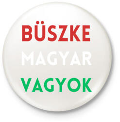 printfashion Büszke Magyar Vagyok - Kitűző, hűtőmágnes - Fehér (15742368)