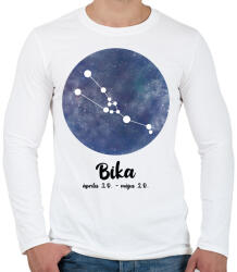 printfashion Bika - Férfi hosszú ujjú póló - Fehér (7473168)