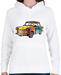 printfashion LEGO Trabant - Retro autó - Női kapucnis pulóver - Fehér (15533464)