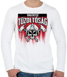 printfashion Önkéntes Tűzoltóság - Férfi hosszú ujjú póló - Fehér (441326)