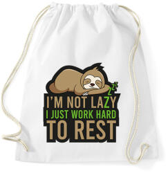 printfashion I'm not lazy - Sportzsák, Tornazsák - Fehér (12051962)