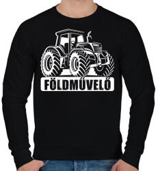printfashion Földművelő - Férfi pulóver - Fekete (6043138)