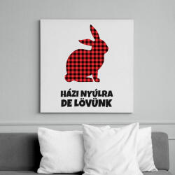 printfashion Házi nyúlra de lövünk - Vászonkép - Fehér (10464935)