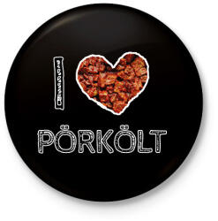 printfashion I love pörkölt - Kitűző, hűtőmágnes - Fekete (8697796)