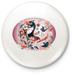 printfashion Tavasz - Kitűző, hűtőmágnes - Fehér (15926753)