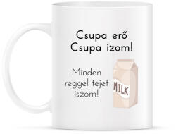 printfashion csupa erő csupa izom - Bögre - Fehér (1684822)