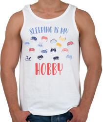 printfashion Sleeping is my hobby - Férfi atléta - Fehér (7540279)