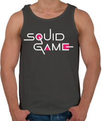 printfashion SQUID GAME fehér felirat - Férfi atléta - Sötétszürke (5479908)
