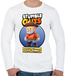 printfashion Gold Digger - Férfi hosszú ujjú póló - Fehér (15506025)