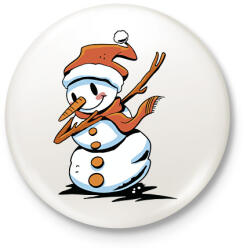 printfashion Hóember dab - Kitűző, hűtőmágnes - Fehér (15297818)
