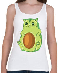 printfashion Avokádó cica - Női atléta - Fehér (11737598)