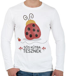 printfashion Sós kútba tesznek - Férfi hosszú ujjú póló - Fehér (11578330)