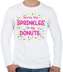 printfashion Cukorka a fánkomhoz - Férfi hosszú ujjú póló - Fehér (1172986)