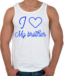 printfashion I love my brother - Férfi atléta - Fehér (10642379)