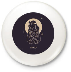 printfashion Virgo - Szűz - Kitűző, hűtőmágnes - Fehér (6276566)