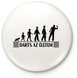 printfashion Darts az életem - Kitűző, hűtőmágnes - Fehér (11742524)