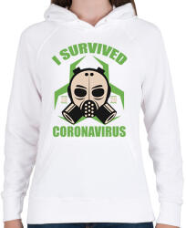 printfashion Túlélő - Női kapucnis pulóver - Fehér (2484093)