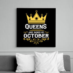 printfashion A királynők októberben születnek - Vászonkép - Fekete (6643694)