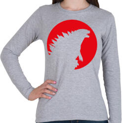printfashion Godzilla Sziluett - Női hosszú ujjú póló - Sport szürke (2302100)