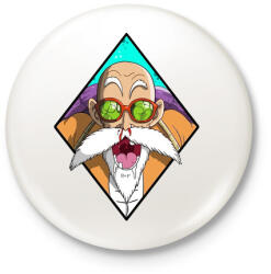 printfashion Dragon Ball Mester - Kitűző, hűtőmágnes - Fehér (3089972)