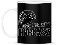 printfashion A legmenőbb horgász - Bögre - Fekete (7038408)