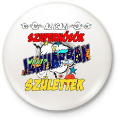 printfashion Januári szuperhős - Kitűző, hűtőmágnes - Fehér (3083398)