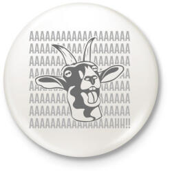 printfashion Aaaah! - Kecske - Kitűző, hűtőmágnes - Fehér (11620961)