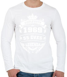 printfashion 1969 - Férfi hosszú ujjú póló - Fehér (15712727)