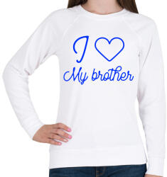 printfashion I love my brother - Női pulóver - Fehér (10643003)