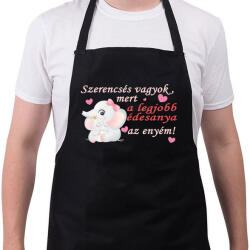 printfashion A legjobb édesanya! - Kötény - Fekete (4939206)