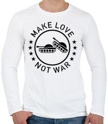 printfashion Make love, not war - Férfi hosszú ujjú póló - Fehér (1191873)