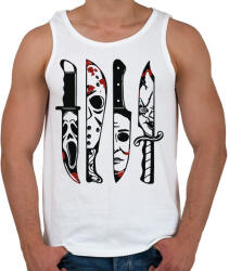 printfashion Késes gyilkosok - Férfi atléta - Fehér (14461891)