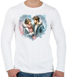 printfashion Szerelmespár - Férfi hosszú ujjú póló - Fehér (15509823)