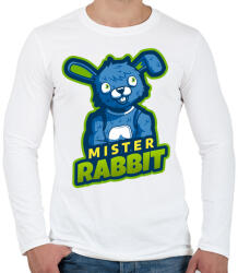 printfashion Mister Rabbit - Férfi hosszú ujjú póló - Fehér (5134565)