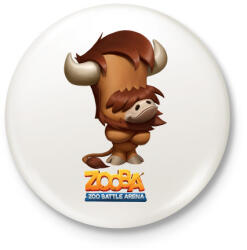 printfashion Zooba - Buck - Kitűző, hűtőmágnes - Fehér (4602561)