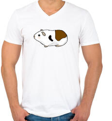 printfashion Tengerimalac - foltos - Férfi V-nyakú póló - Fehér (13257360)