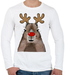 printfashion Karácsonyi capybara - Férfi hosszú ujjú póló - Fehér (14956402)
