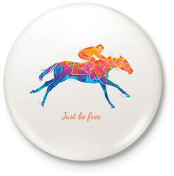 printfashion Just be free - Színes - Kitűző, hűtőmágnes - Fehér (6321837)