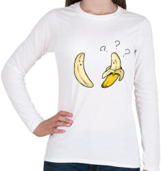printfashion Banán love - Női hosszú ujjú póló - Fehér (3938051)