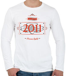 printfashion since-2011-red-black - Férfi hosszú ujjú póló - Fehér (539039)