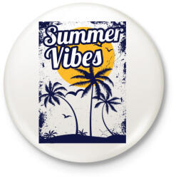 printfashion Summer Vibes - Kitűző, hűtőmágnes - Fehér (3080691)