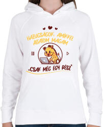 printfashion Hazugságok - Sorozatfüggő - Női kapucnis pulóver - Fehér (7485142)