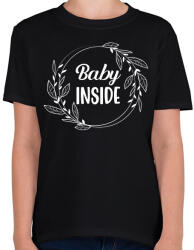 printfashion Baby inside - White - Gyerek póló - Fekete (7052729)