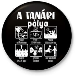 printfashion Tanári pálya mások szerint - Kitűző, hűtőmágnes - Fekete (16549854)