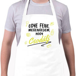 printfashion Megengedem, hogy csodálj - Sárga - Kötény - Fehér (7279997)