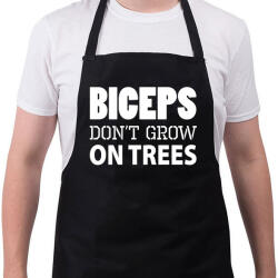 printfashion Bicepsz nem a fán terem - Kötény - Fekete (4918013)